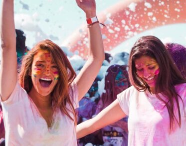 Two gals at a festival