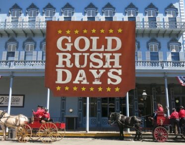 Gold Rush Days sign on building