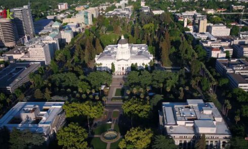 Bird view of Sacramento